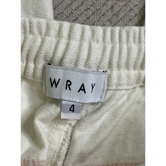 Wray Lake Butter Jeans, Size 4 High Rise Crop Cream Beige Elastic Waist Wide Leg - Picture 3 of 14